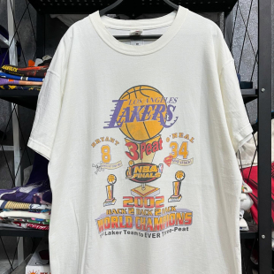 精选好物推荐 洛杉矶湖人队LAKERS篮球运动上衣百搭设计小众短袖