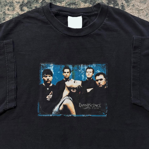 精选好物推荐 Evanescence Fallen专辑复古乐队哥特摇滚风短袖T恤