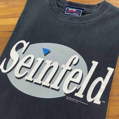 精选好物推荐SEINFELD英文字母简约设计感美式复古短袖T恤慵懒风