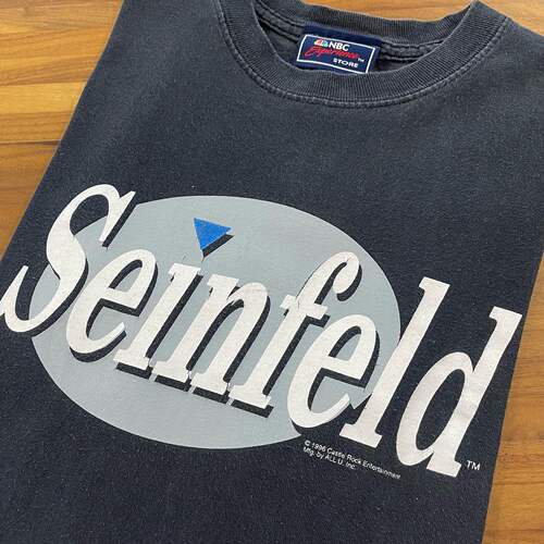 精选好物推荐SEINFELD英文字母简约设计感美式复古短袖T恤慵懒风