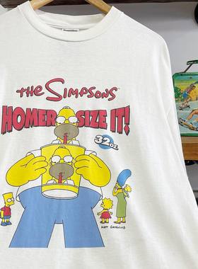 精选好物推荐 美式卡通怀旧辛普森Simpson宽松男女情侣短袖t恤