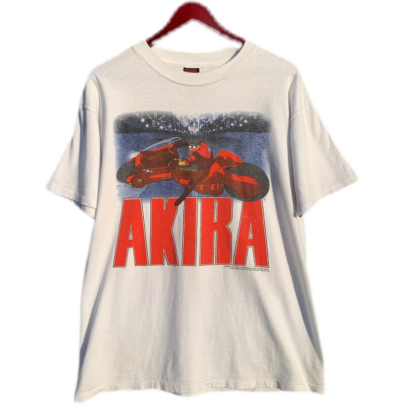 AKIRA AKIRA HEAVYWEIGHT LOOSE DARK STYLE MOURNING VINTAGE COUPLE SHORT SLEEVE T-SHIRT MEN AND WOMEN OVERSIZE