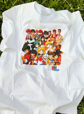 Japanese anime collection T-shirt短袖t恤 White Fashion