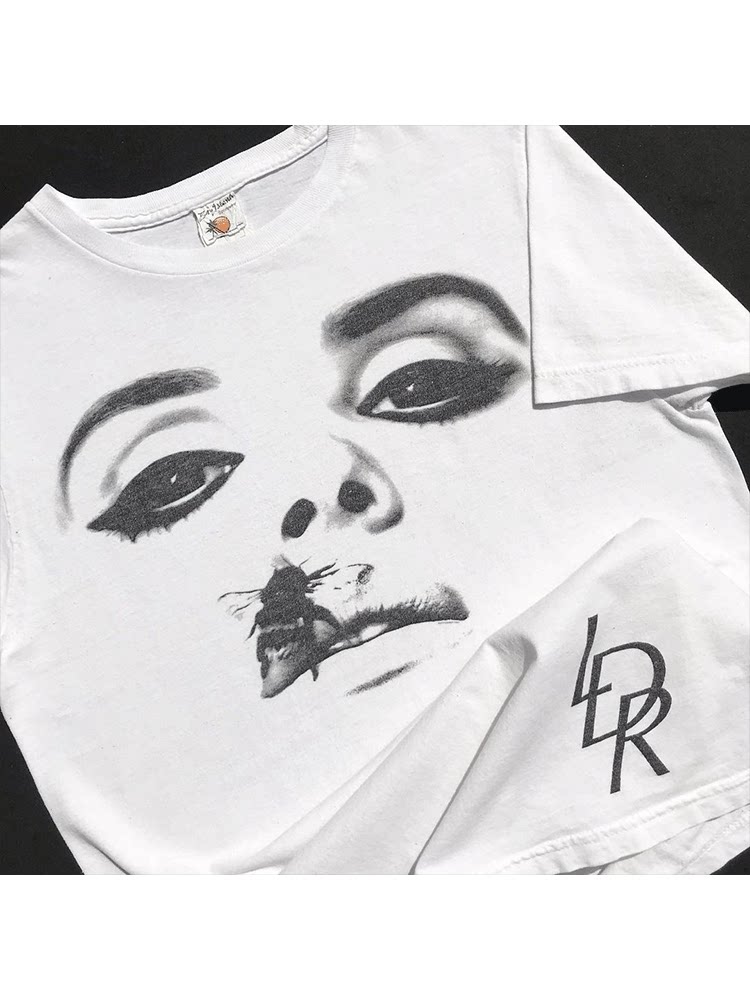 LANA DEL REY 아메리칸 레트로 프린트 TEEFANS 스트리트 스타일 남성용 및 여성용 반팔 티셔츠