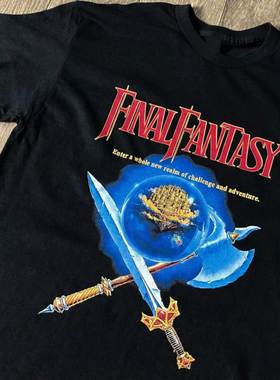 精选好物推荐 最终幻想复古游戏vintage美式高街纪念款短袖t恤