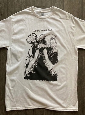 精选好物推荐 经典动画FLCL黑白动画oldschool复古男女款短袖t恤