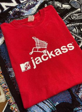 美潮t恤oversize 原宿风宽松简约字母涂鸦短袖宽松爆款红色T恤男