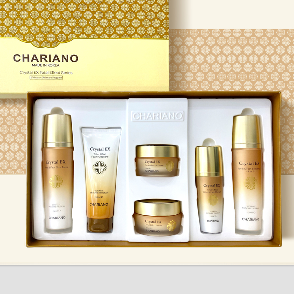 韩国奇姬chariano晶莹六件套礼盒补水保湿紧致淡纹提亮肤色修护女