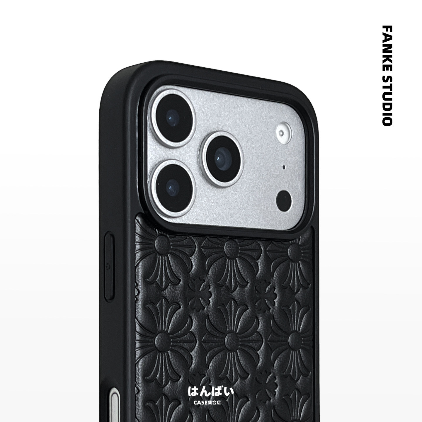 原创CH高街17皮质iPhone17Pro歌特风压花纹17ProMax大孔15手机壳16全包软边14防摔16PM个性小众16PM潮牌朋克