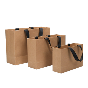 彩色印刷纸袋定制礼品袋 螺纹绳丝带礼品袋纸袋子服装购物包装袋