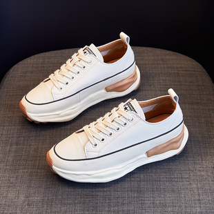 冬季奥伦牛皮小白鞋子女鞋运动休闲百搭ins潮四季单鞋韩版板鞋