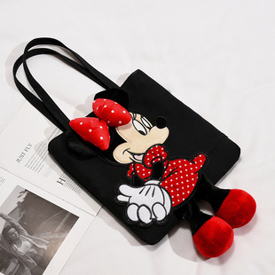 米奇儿童可爱补习包小学生韩美术袋女童手拎米老鼠卡通补课书包袋