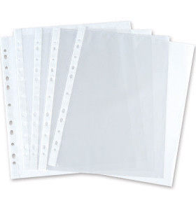 A4十一孔加厚办公文件保护套11孔打孔袋塑料活页袋A4透明保护膜文件袋资料袋100张塑料档案袋文件夹