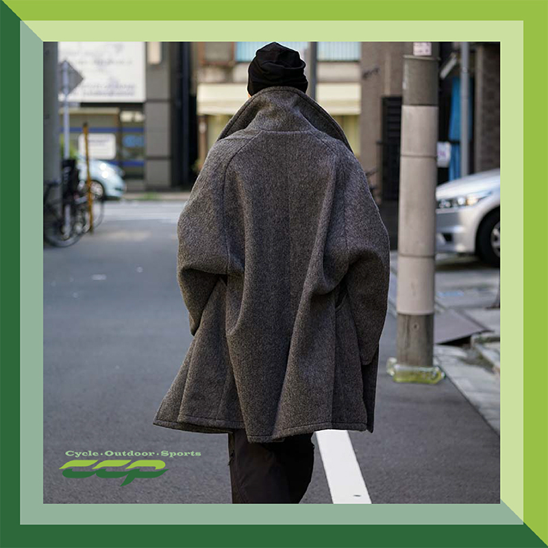 CCP都市机能骑行毛呢双面穿大衣