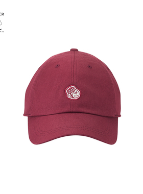 PORTER MAN 红色棒球帽男女情侣款鸭舌帽休闲百搭显脸小遮阳帽