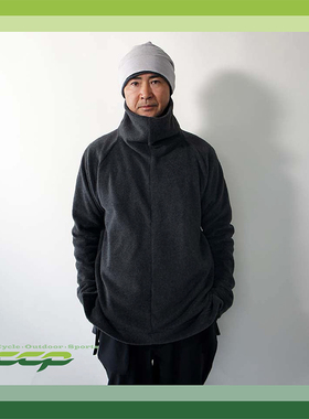 CCP 实体现货 机能都市户外骑行 宽松抓绒纯色高领长袖保暖卫衣