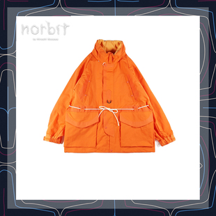 Norbit 风立领夹克宽松防风多口袋户外外套 登山帕克日系工装