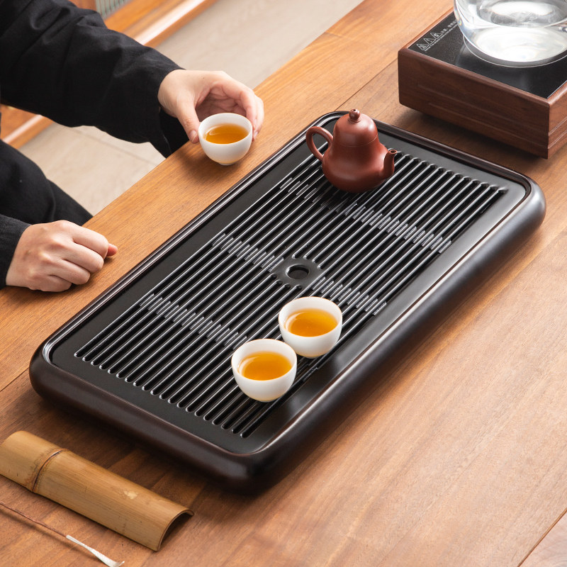2026款高档电木储水式胡桃木茶盘家用茶台花梨木茶台排水檀木茶托