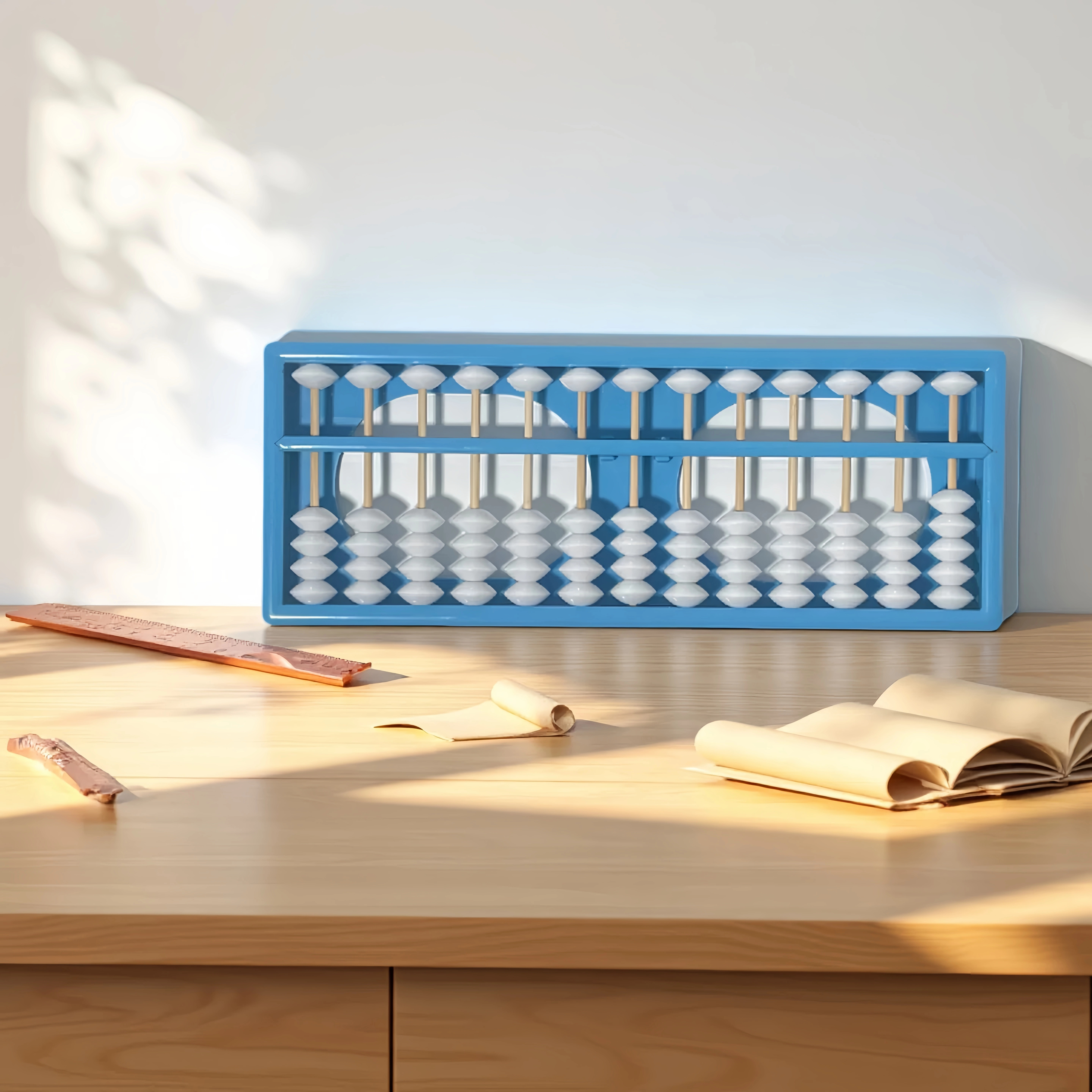 算盘13档幼儿园带清盘器