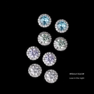 组合华子爆闪免摘316L钛钢耳钉耳垂钉耳骨钉 小灯泡