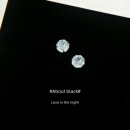 锆石爆闪千禧玫瑰切养耳316L钛钢耳钉耳垂钉耳骨钉 蓝玫瑰