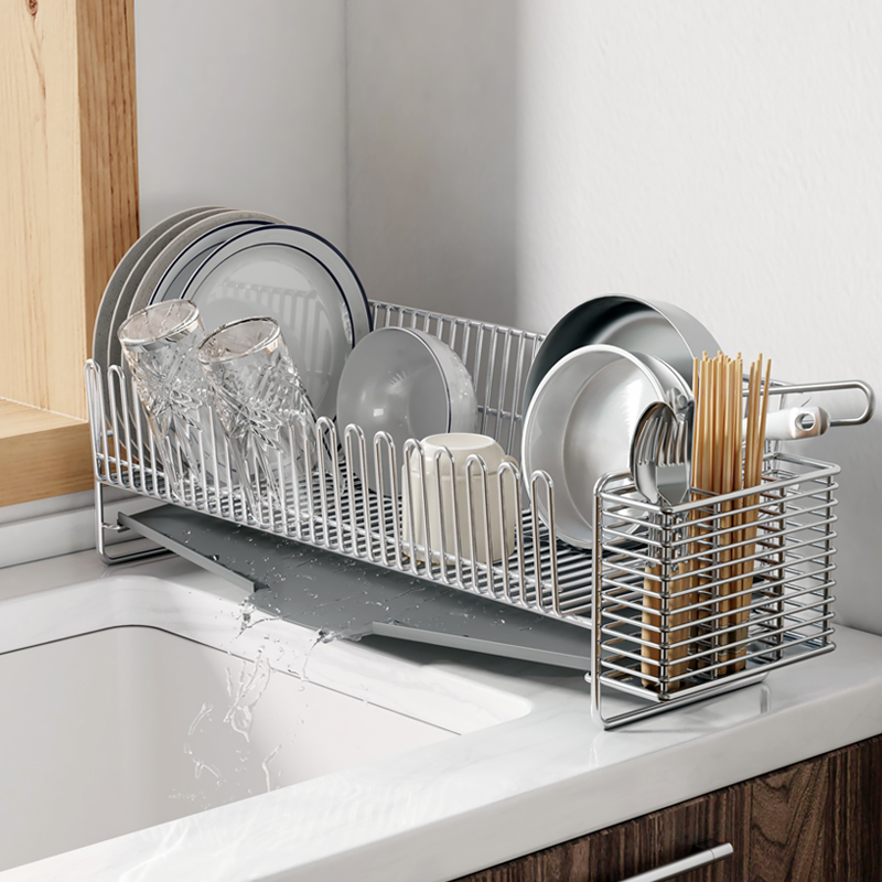【304不锈钢】厨房碗碟沥水架