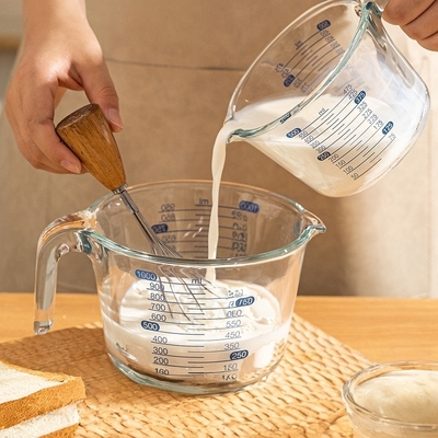 家图腾玻璃量杯带刻度耐高温