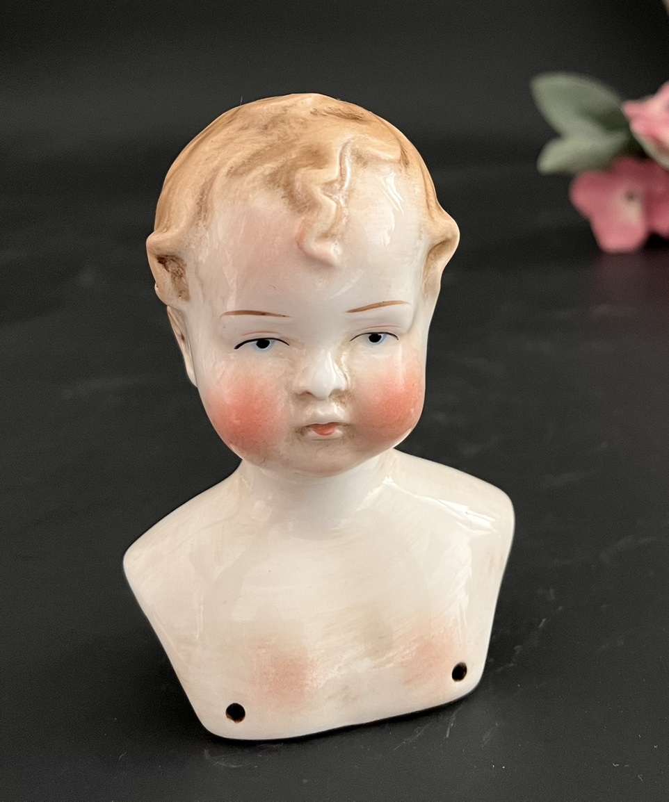 中古复刻古董陶瓷娃娃玩偶手作材料包配件家居软装可爱素瓷复古