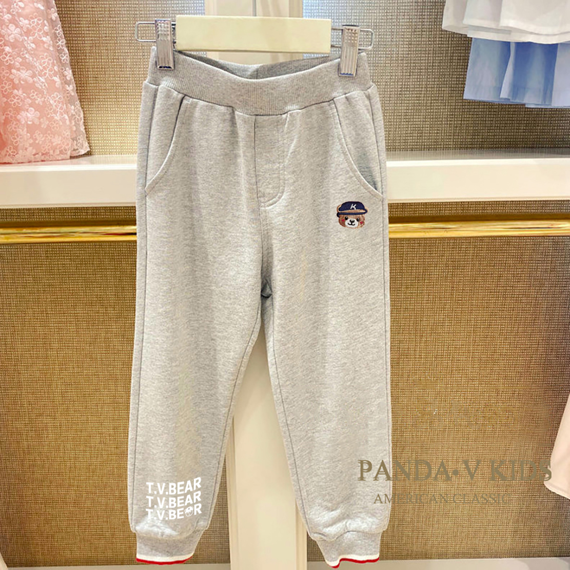 chris童装2025春秋新款男童棉针织长裤子儿童宽松百搭休闲运动裤