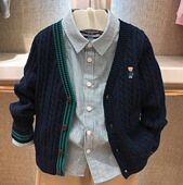 男童棉针织开衫 chris童装 26春秋新款 童休闲百搭毛衣外套背心线衣