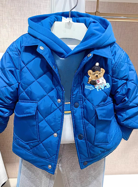 chris童装26秋冬新款男童休闲百搭棒球服儿童棉服中大童棉衣外套