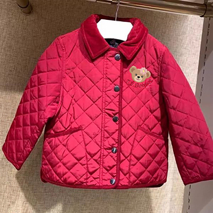 棉服中大童翻领棉服女童休闲外套洋气 女童薄款 chris童装 25秋冬款
