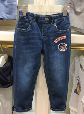 chris童装2025春秋新款男童棉长裤中大童儿童装洋气休闲牛仔裤潮