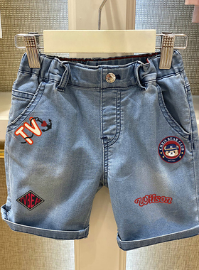 chris童装2026夏新款男童中大童装休闲牛仔短裤薄款五分裤工装裤