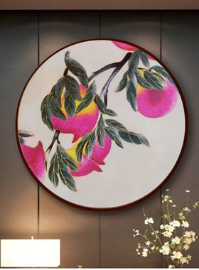 寿桃景泰蓝掐丝珐琅画非遗手工DIY材料包吉祥室内中式装饰画