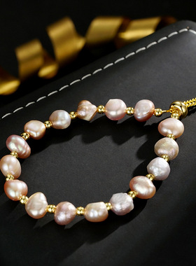精致时尚抽拉便携手饰珍珠手串