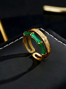 开口戒指女轻奢高级感新中式古风