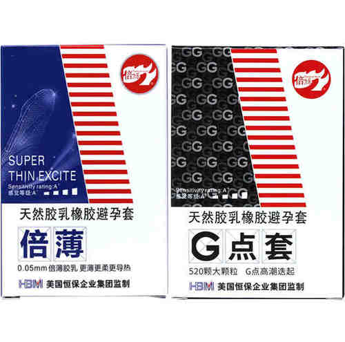 倍力乐三星套酒店用避孕套2只装超薄倍薄情趣G点颗粒安全套便携装 - 封面