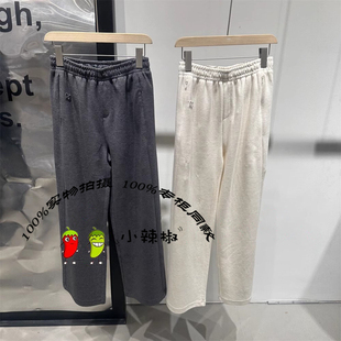 播女2025春季新款高腰百搭松紧腰阔腿休闲裤BDS1KD1123春光明媚