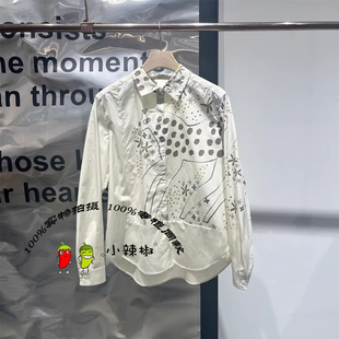 衣播商场同款2026春季宽松印花长袖衬衫上衣BDT1CD1348光的分界
