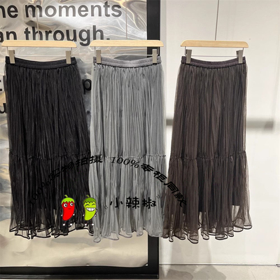现货播女2025夏季法式百搭显瘦网纱半身裙BDS2BD2265三千个世界