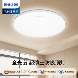 飞利浦全光谱阳台灯吸顶灯卧室厨房灯书房灯LED护眼防水防蚊虫