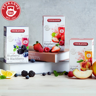 Teekanne恬康乐 进口水果茶草莓覆盆子蜜桃蓝莓黑莓3盒袋泡茶包