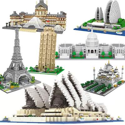 Architecture Big Ben Eiffel Tower London Pair Louvre Micro B