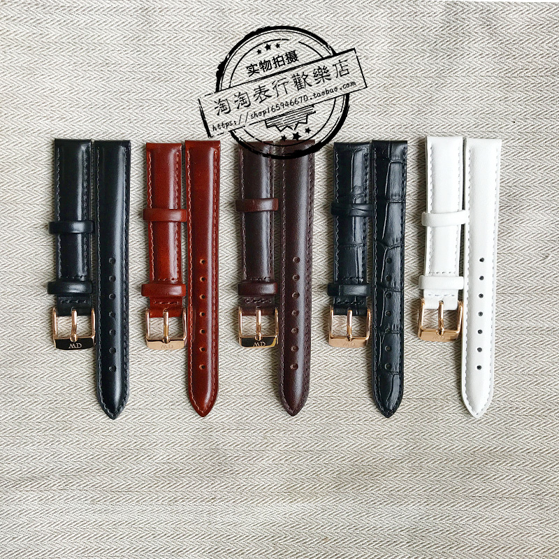 ÏÖ»õпîdwÊÖ±í±í´øÅ®°×É«ºìÉ«ÕæÆ¤´ø14mm ÊÊÅä½ðÊô¸Ö´ø32mm±íÅÌ