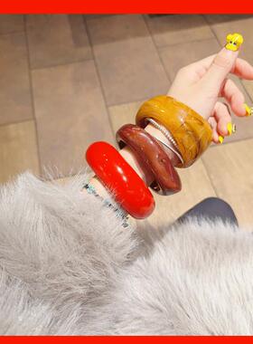 亚克力小众宽版手镯日韩复古