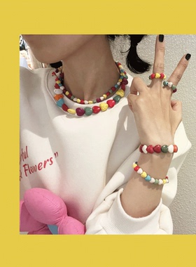 绿森林女松石日韩可爱笑脸