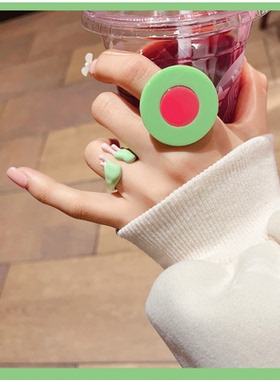 其他女树脂日韩可爱戒指