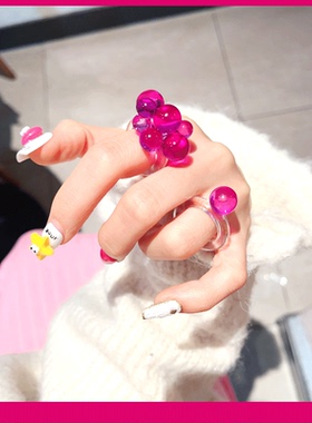 透明球戒指指环饰品女款时尚