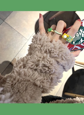 小熊女亚克力可爱吧戒指